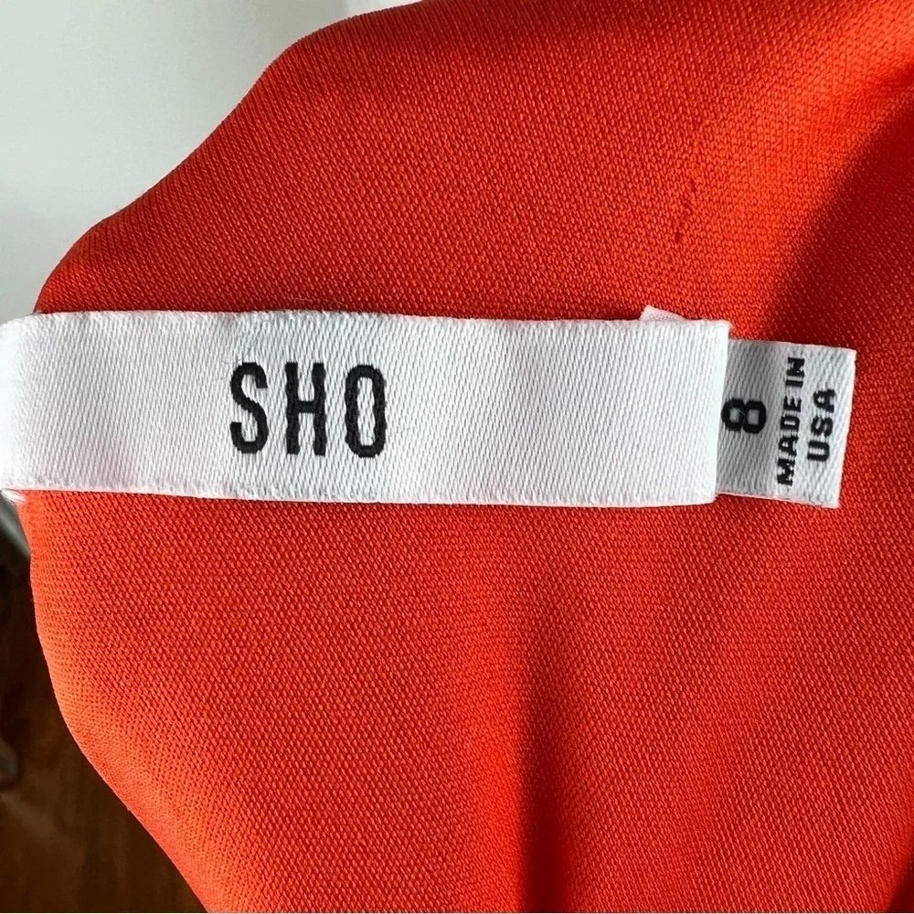 Sho by Tadashi Shoji Orange Sequin One Shoulder Mini Dress Size 8